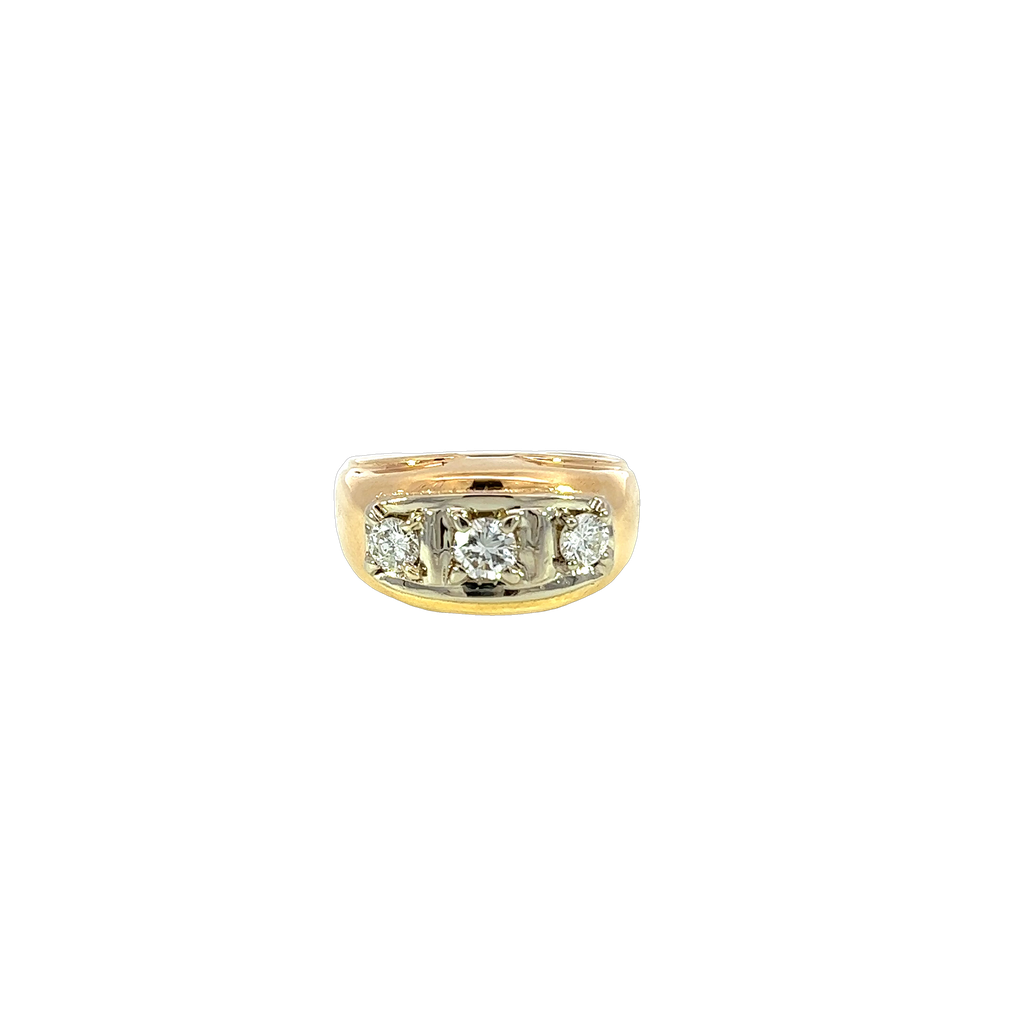 14K Two-Tone Men's Diamond Fashion Ring