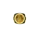 14K Yellow Gold Men's Coin Fashion Ring