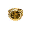 14K Yellow Gold Men's Coin Fashion Ring