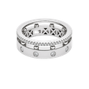 14K White Gold Diamond Band