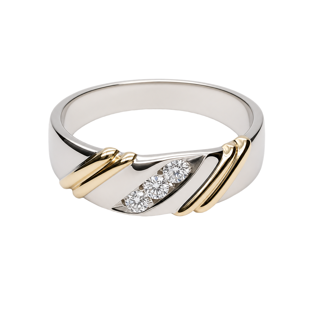 14K Two-Tone Gold Diamond Ring