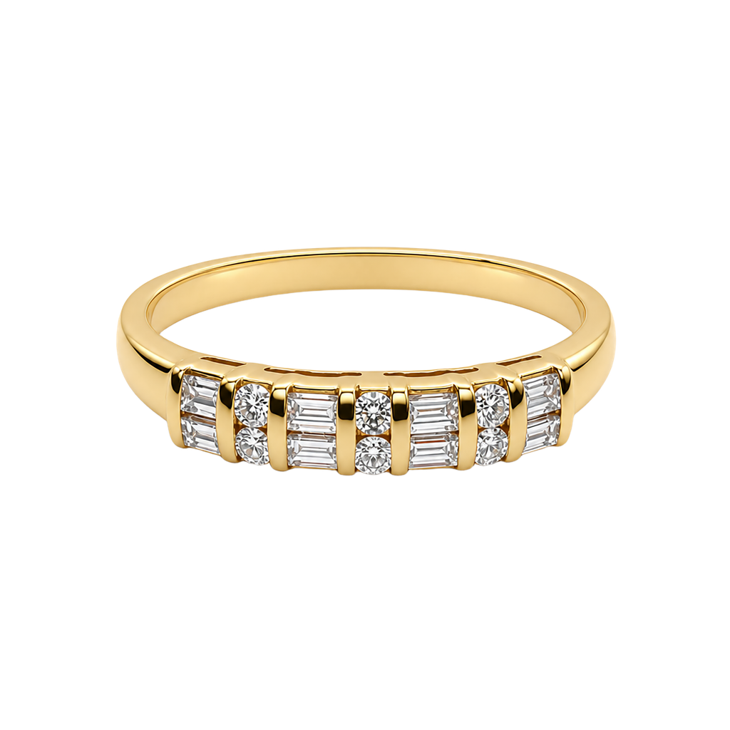 14K Yellow Gold Diamond Band