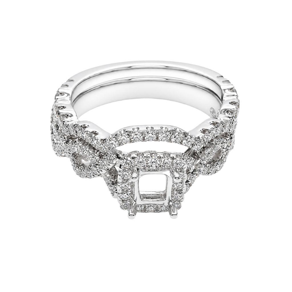 14KW White Gold Diamond Wedding Set