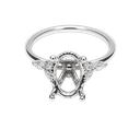 14K White Gold Diamond Engagement Ring