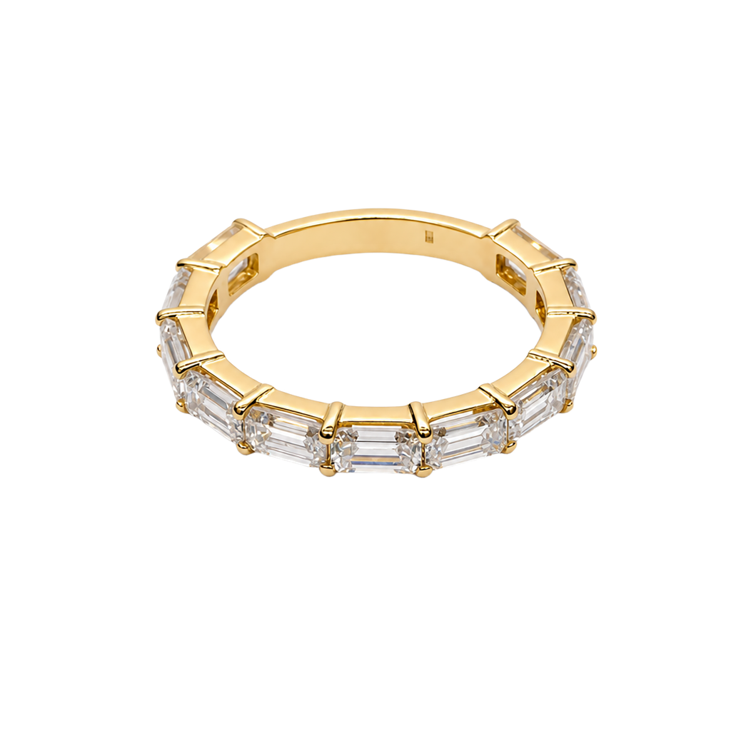 14K Yellow Gold Lab Diamond Band