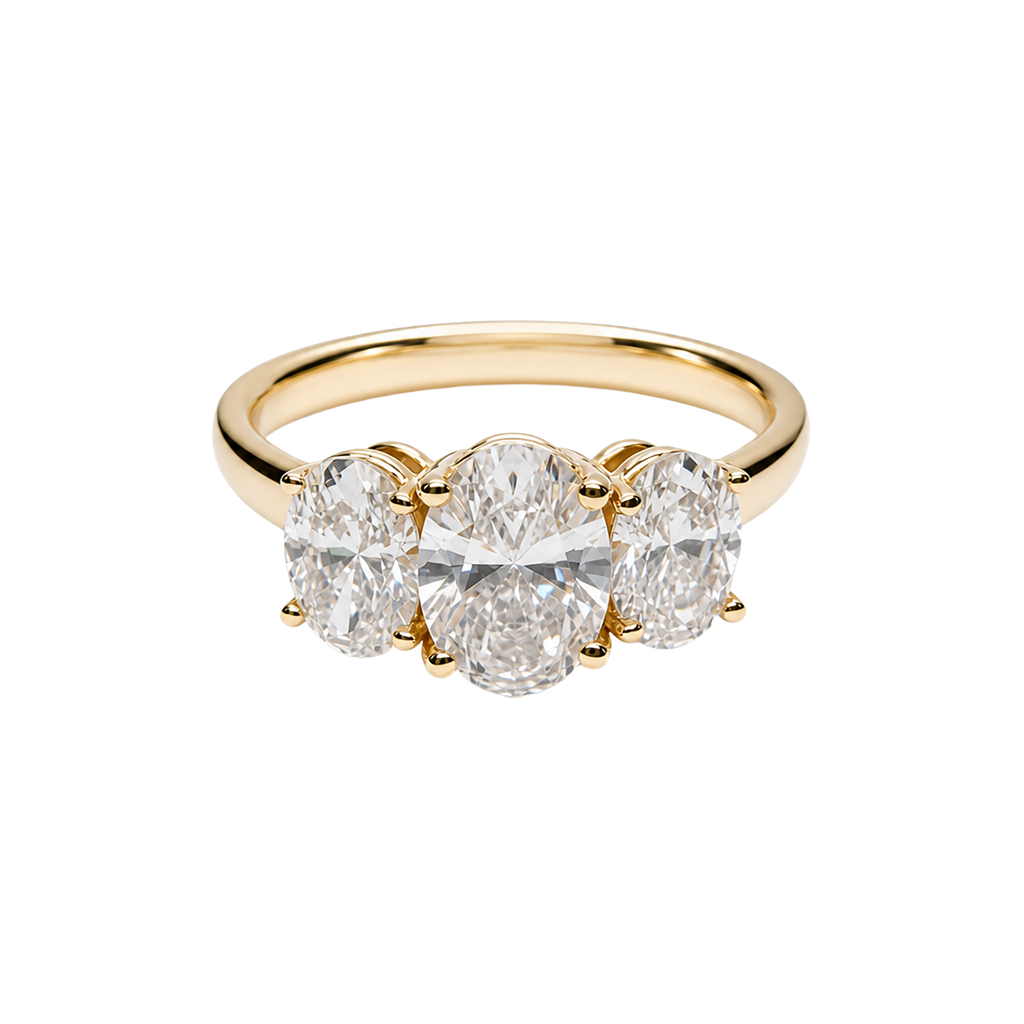14K Yellow Gold Lab Diamond Ring