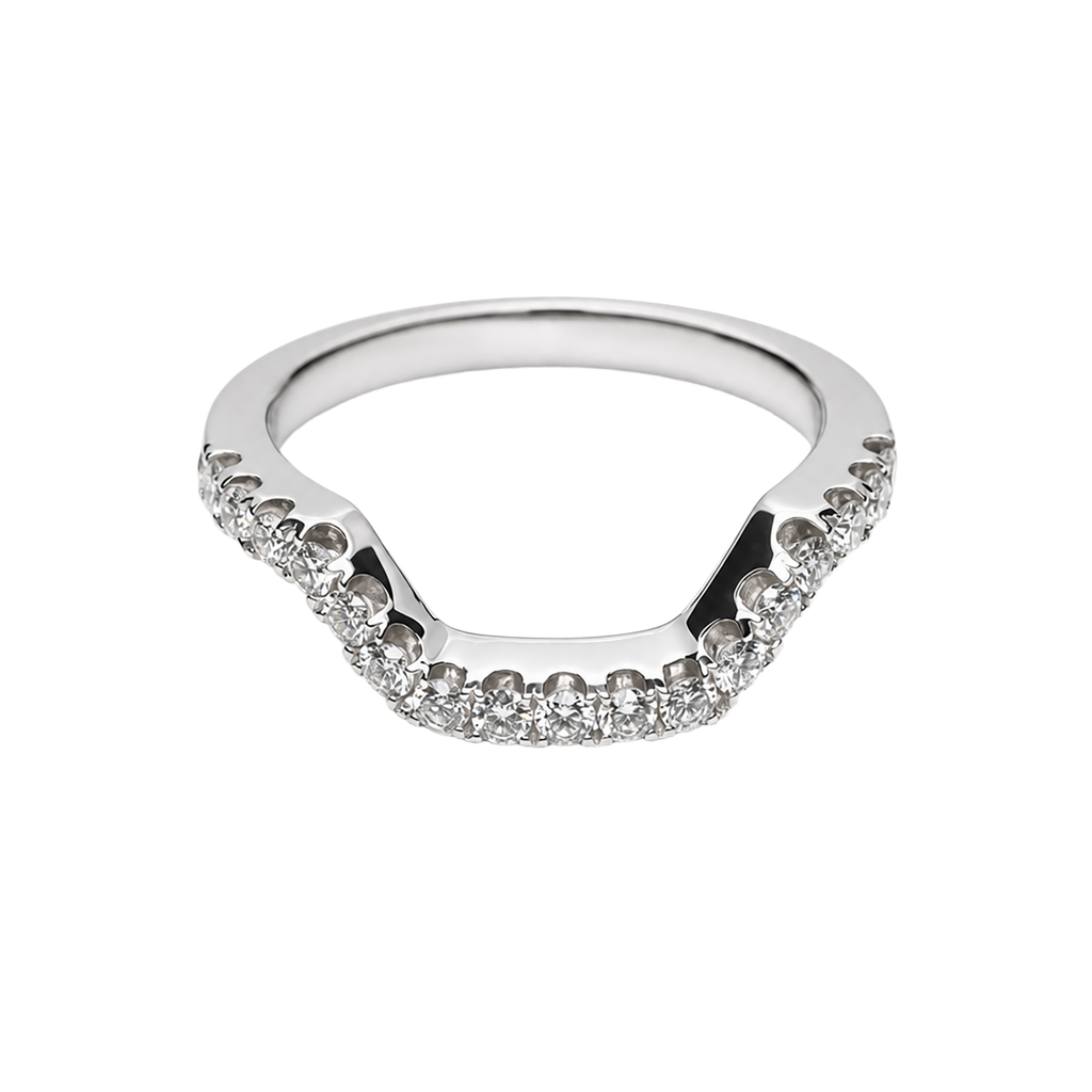 14K White Gold Diamond Matching Band