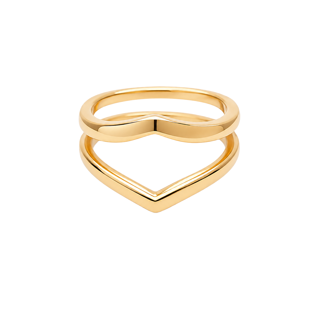 14K Yellow Gold Ring Guard