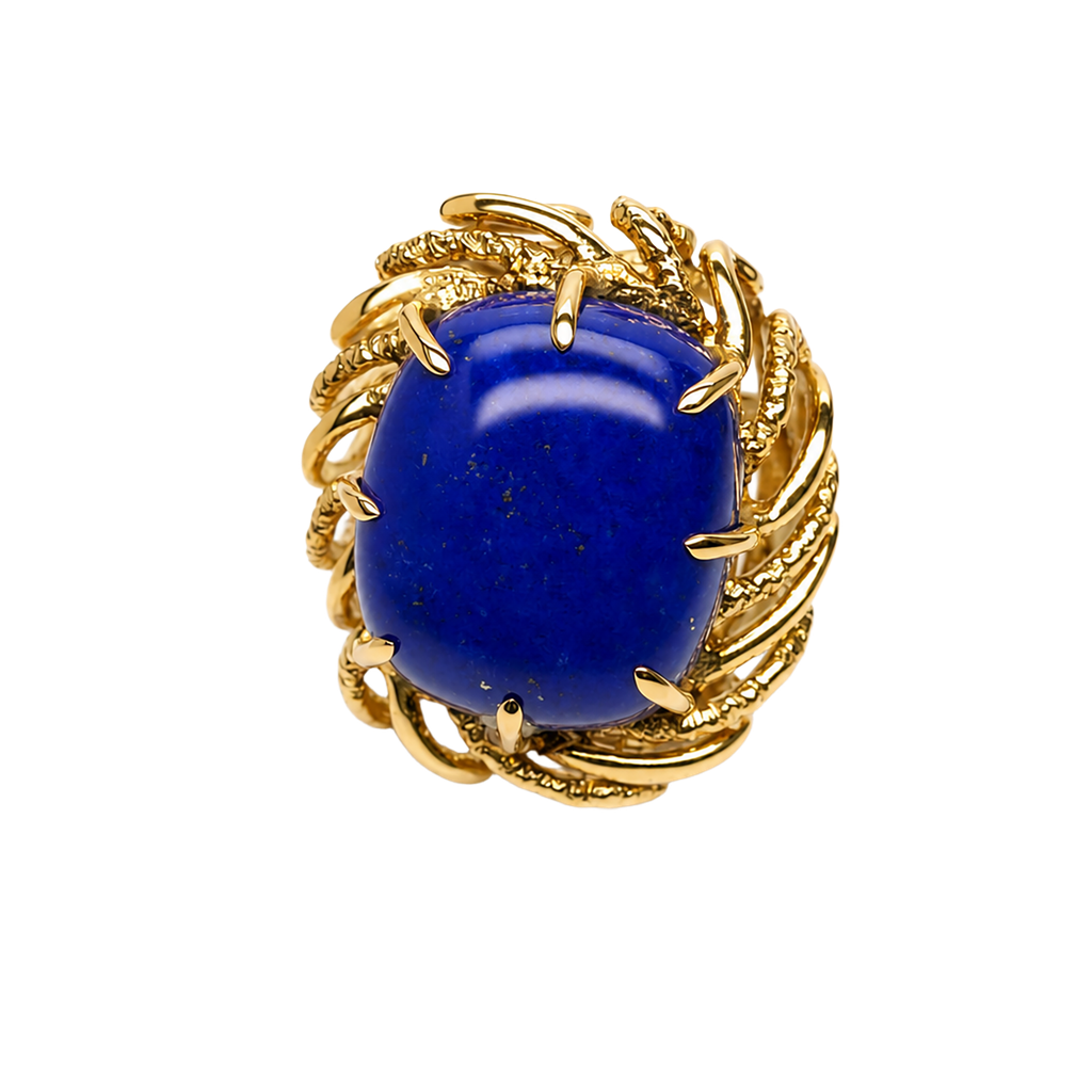 14K Yellow Gold Lapis Ring