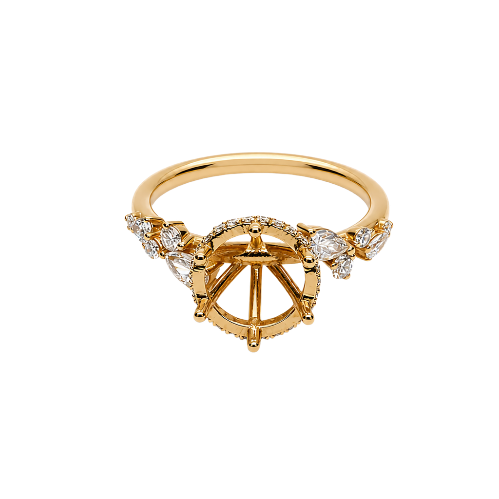 14K Yellow Gold Lab Diamond Engagement Ring