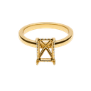 14KY Yellow Gold Lab Diamond Emerald Shape Ring