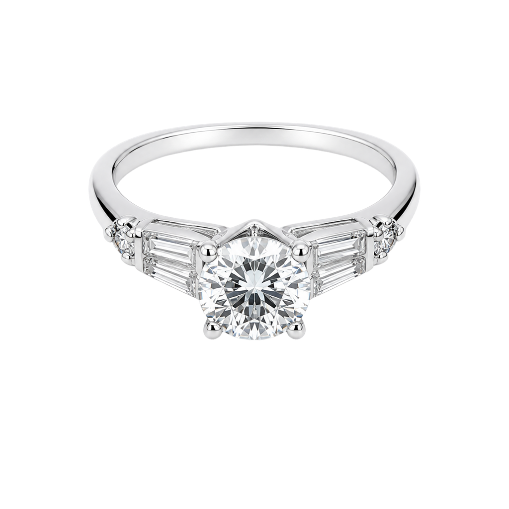 14K White Gold Diamond Ring