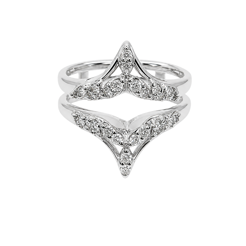 14K White Gold Ring Guard