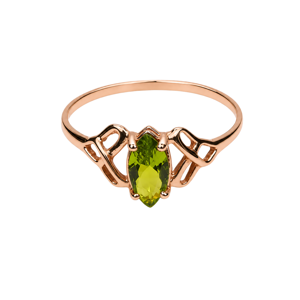 10K Yellow Gold Peridot Ring