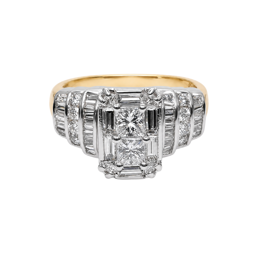 14K Two-Tone Gold Diamond Ring