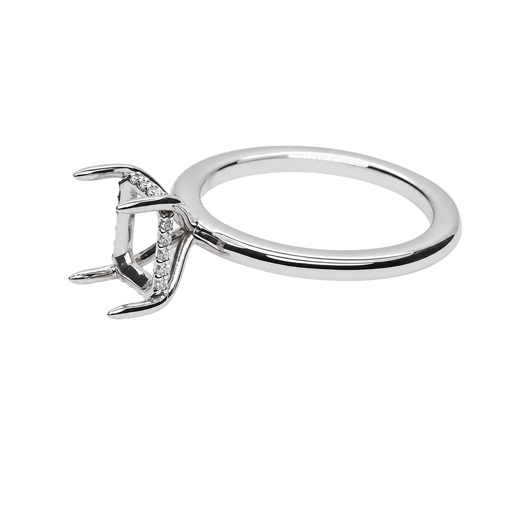 14KW White Gold Lab Diamond Ring