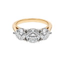 14KY Yellow Gold and Platinum Lab Diamond Ring