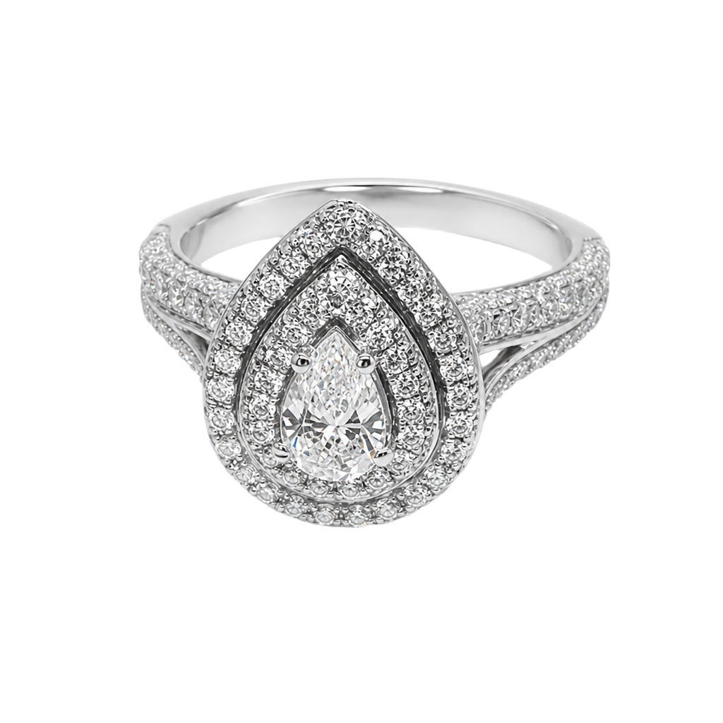 14K White Gold Diamond Ring