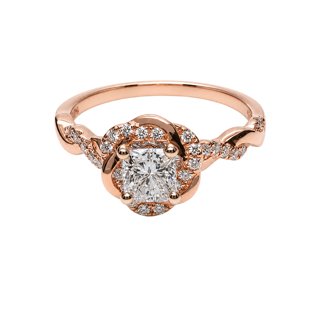 14K Yellow Gold Diamond Diamond Ring