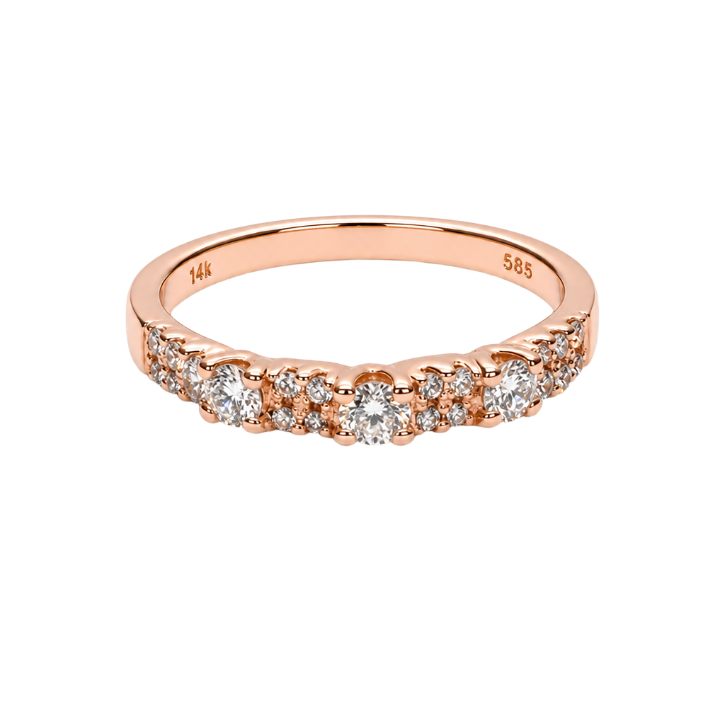 14K Yellow Gold Diamond Band