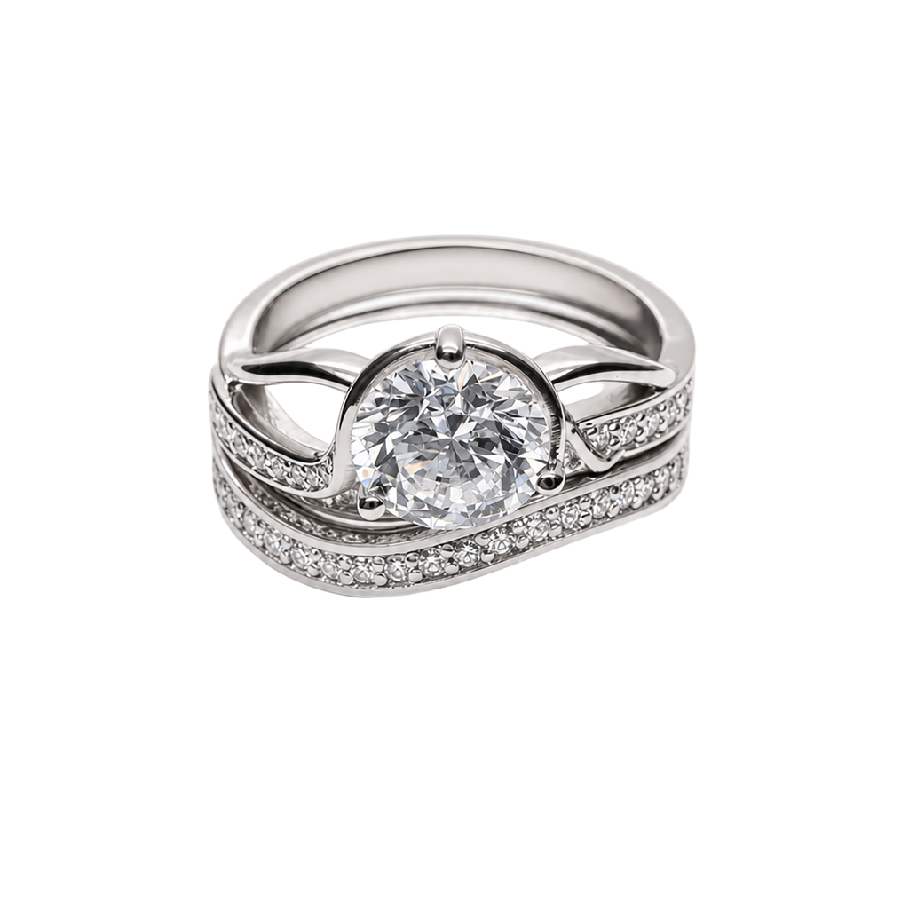 14KW White Gold Lab Diamond Ring