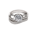 14KW White Gold Lab Diamond Ring