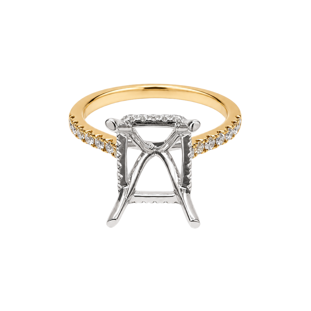 18K Two-Tone Gold Diamond Ring