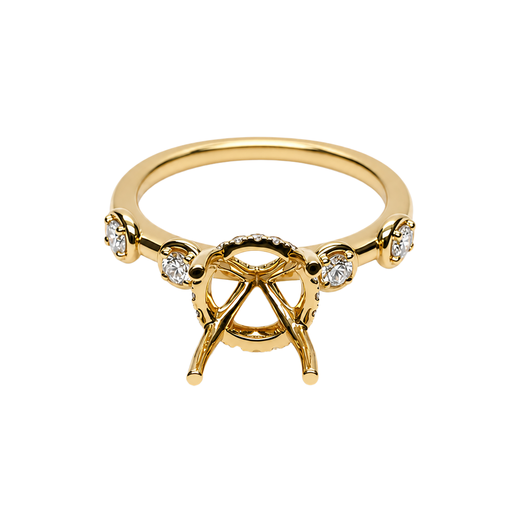 18K Yellow Gold Diamond Ring