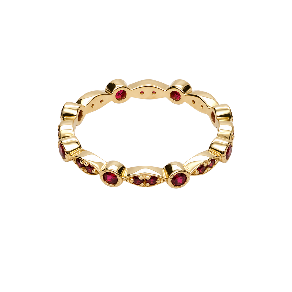 14K Yellow Gold Ruby Ring