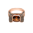 14K Yellow Gold Diamond Citrine Ring