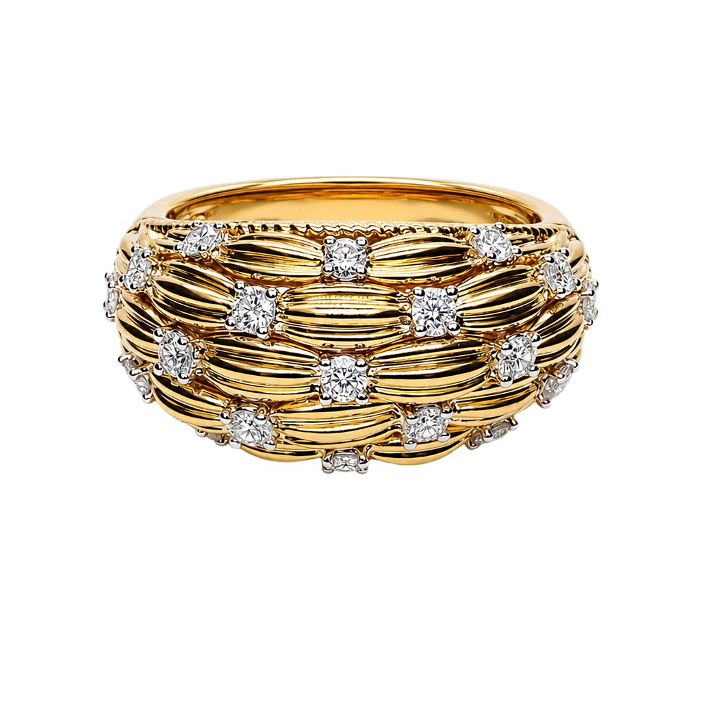 18K Yellow Gold Diamond Ring