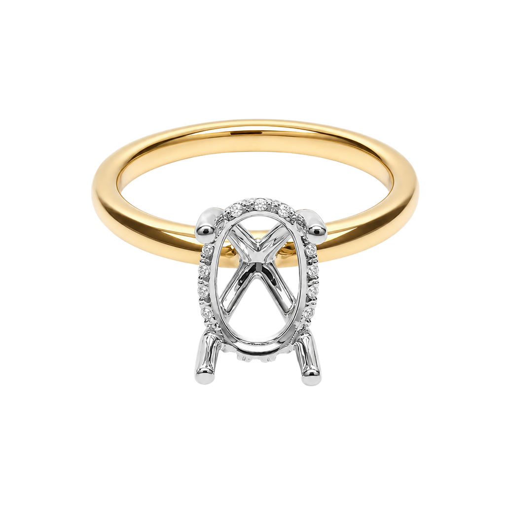 14K Two-Tone Gold Diamond Ring