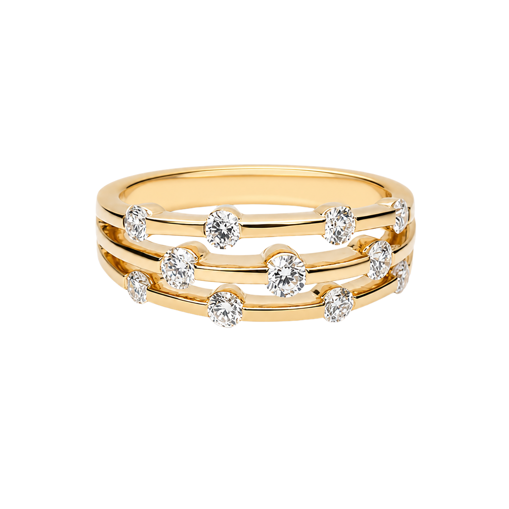 18K Yellow Gold Diamond Ring