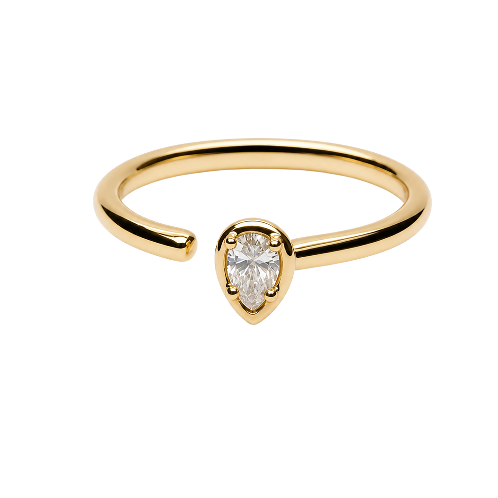 18K Yellow Gold Diamond Ring