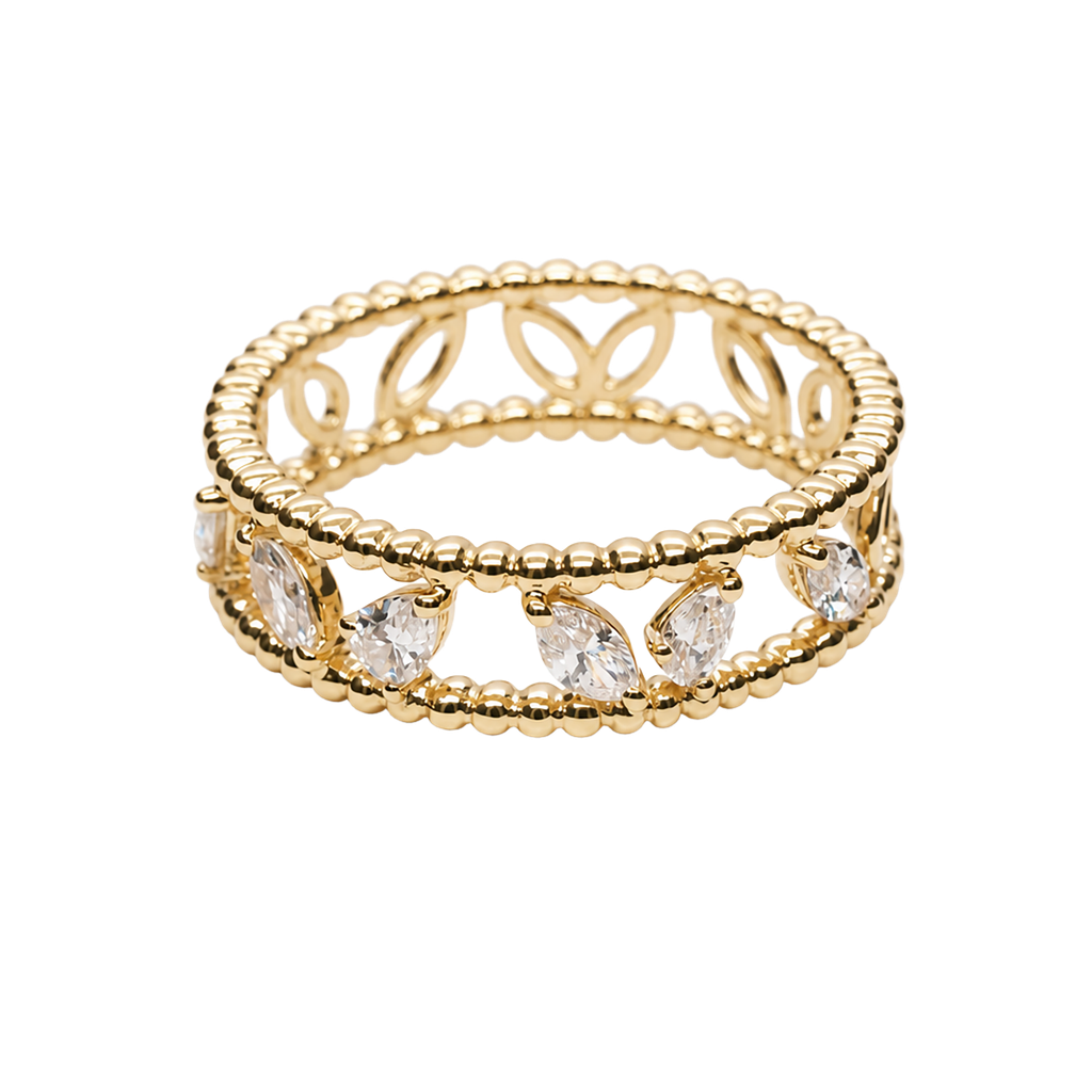 18K Yellow Gold Diamond Ring