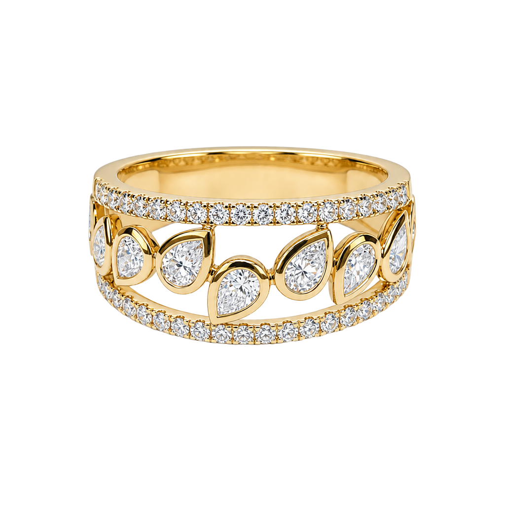 18K Yellow Gold Diamond Ring