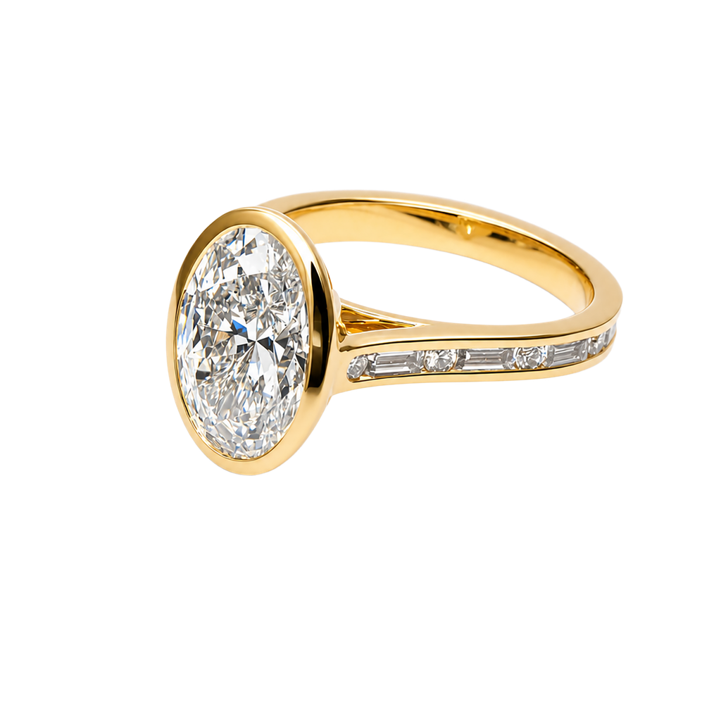 14K Yellow Gold Lab Diamond Ring