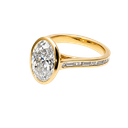 14K Yellow Gold Lab Diamond Ring