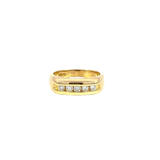 [822006000003] 14K Yellow Gold Diamond Band