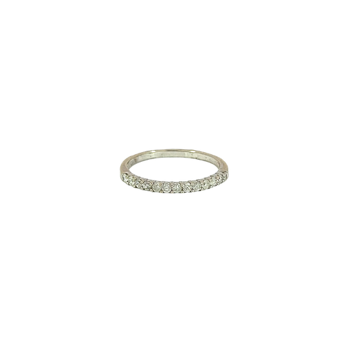 [835138800001] 10K White Gold Diamond Wedding Band Ring