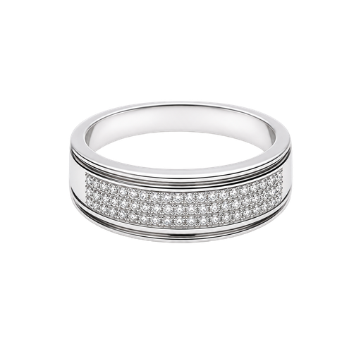 [784249200006] 10K White Gold Diamond Band