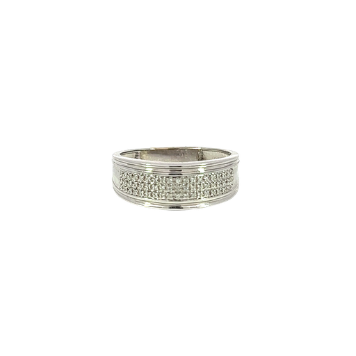 [784249200006] 10K White Gold Diamond Band