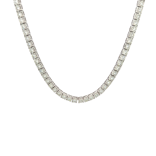 [893203200001] 10K White Gold Lab Diamond Tennis Necklace