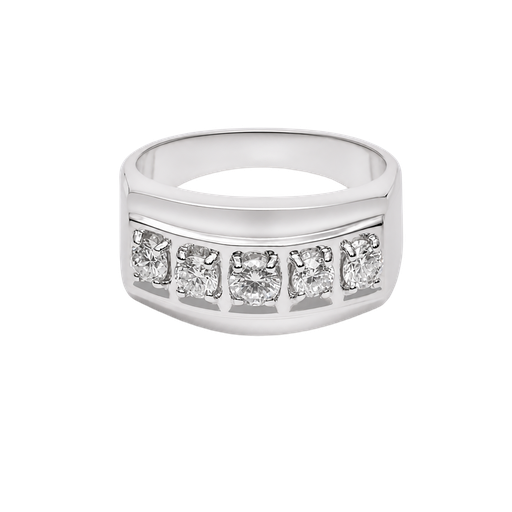 [897696000005] 10K White Gold Diamond Band