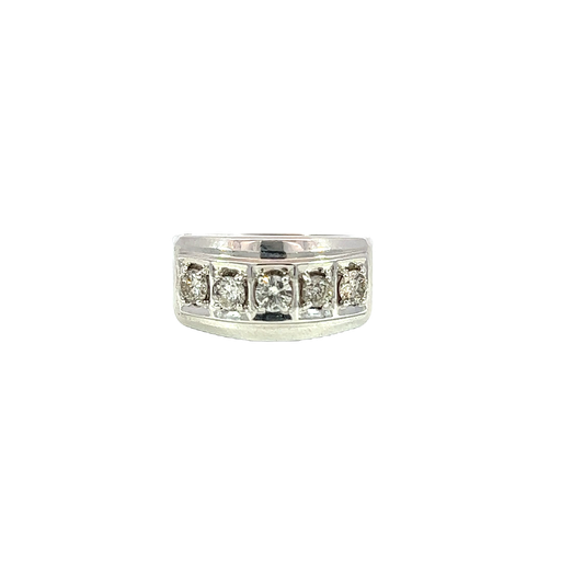 [897696000005] 10K White Gold Diamond Band