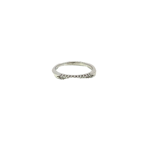 [712623600001] 10K White Gold Diamond Wedding Band
