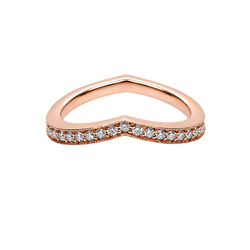 [707184000001] 14K Rose Gold Diamond Stackable Ring