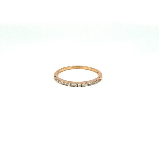 [894499200005] 14K Rose Gold Diamond Band and Stackable Ring