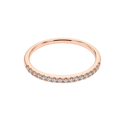 [894499200005] 14K Rose Gold Diamond Band and Stackable Ring