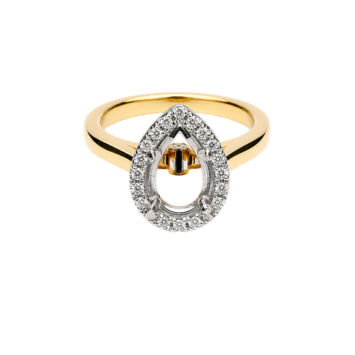 [750034800015] 14K Two-Tone Gold Diamond Engagement Ring